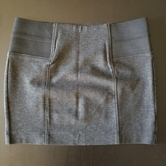 BoomBoom Jeans Gray Stretchy Mini Skirt - Picture 1 of 6